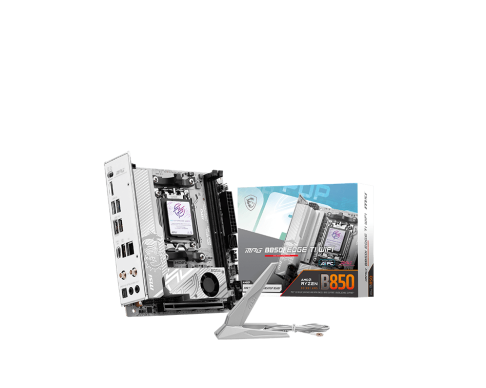 Tarjetas Madre | MSI MPG B850I EDGE TI WIFI — Tarjeta Madre , Mini-ITX, Socket AM5, AMD B850, 128GB DDR5, HDMI para AMD