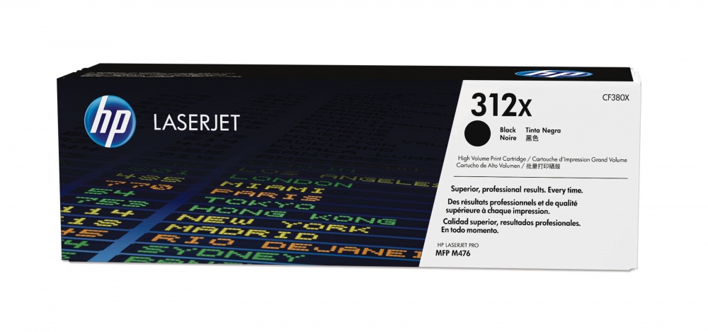 Tóner | HP CF380X — Tóner 312X Alto Rendimiento Negro, 4.400 Páginas