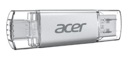 Memorias USB | ACER BL.9BWWA.587 — Memoria USB UT300, 16GB, USB-A/USB-C 3.2 Gen 1, Lectura 150MB/s, Plata