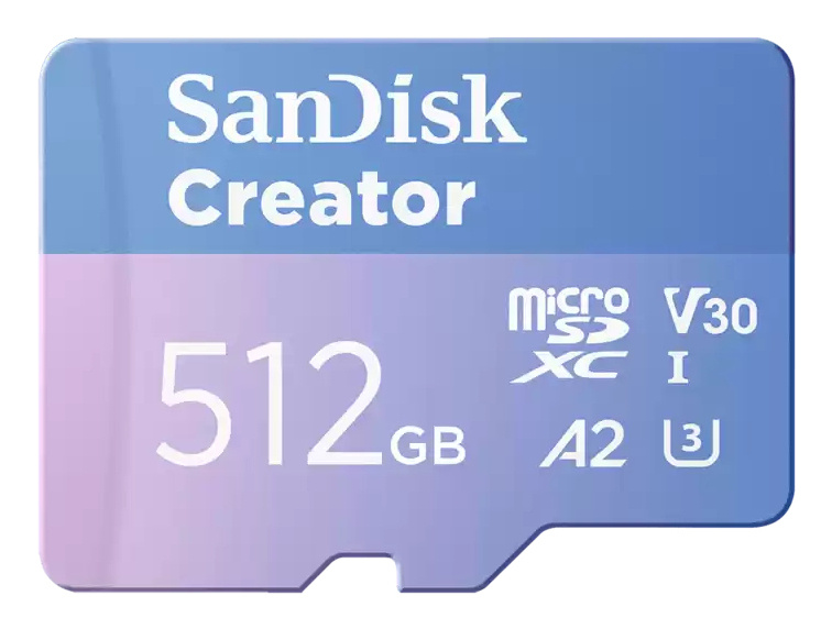 Memorias Flash | SANDISK SDSQXAV-512G-GN6MS — Memoria Flash Creator, 512GB MicroSDXC UHS-I Clase 10