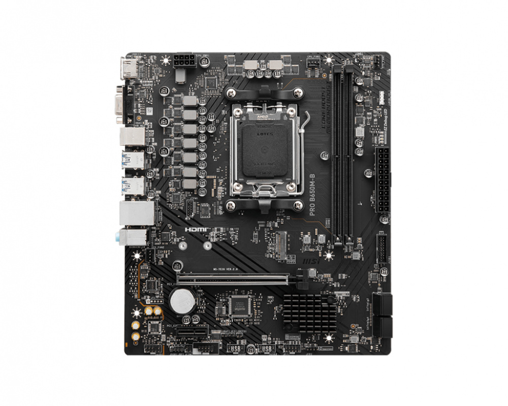 Tarjetas Madre | MSI PRO B650M-B — Tarjeta Madre , Micro-ATX, Socket AM5, AMD B650, 96GB DDR5, HDMI/DP para AMD