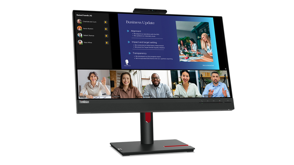 Monitores | LENOVO 63D8MAR3LA — Monitor T24v-30 LED 23.8", 1920x1080 Full HD, 75Hz, HDMI/DisplayPort, Bocinas Integradas, Negro