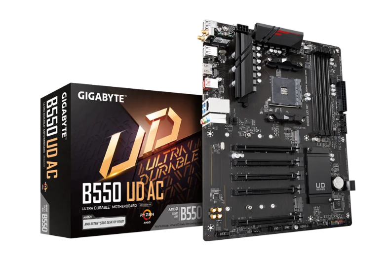 Tarjetas Madre | GIGABYTE B550 UD AC — Tarjeta Madre , ATX, Socket AM4, AMD B550, 128GB DDR4, HDMI para AMD
