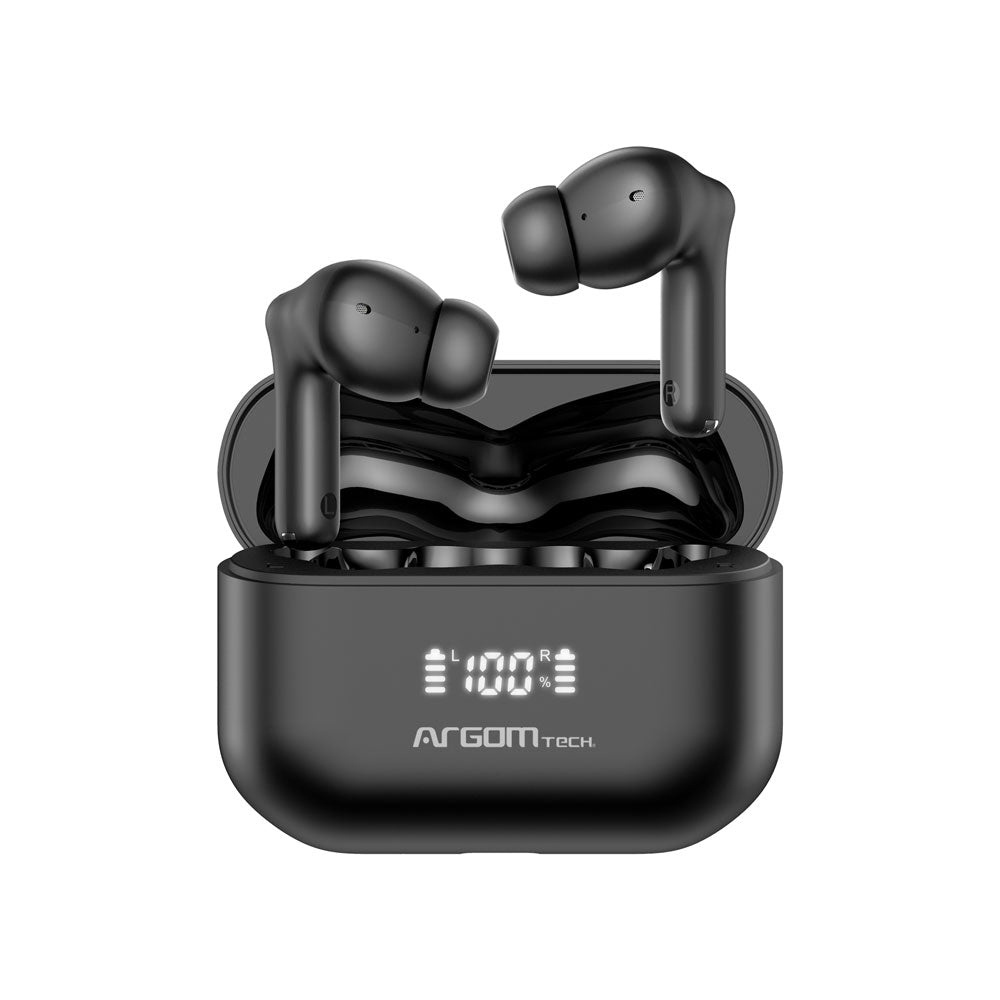 Audífonos Intrauriculares | ARGOMTECH ARG-HS-5086BK — Audífonos Intrauriculares con Micrófono SkeiPods E86, Inalámbrico, Bluetooth, Cancelación de Ruido, Negro