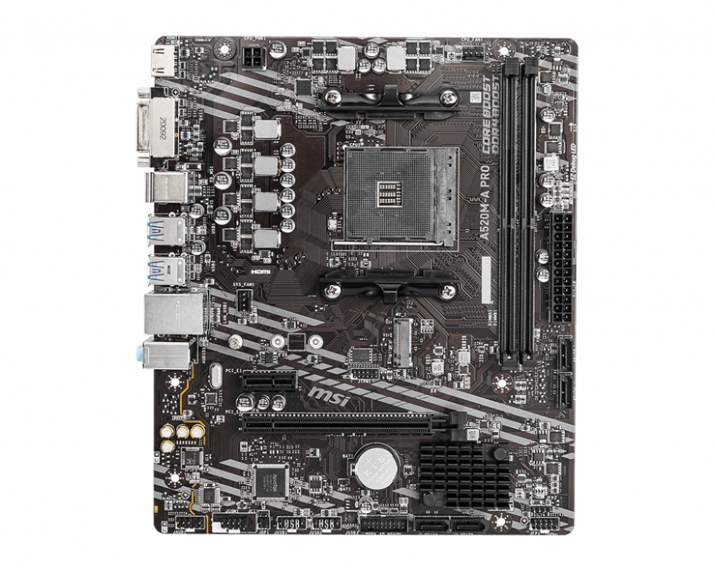 Tarjetas Madre | MSI A520M-A PRO — Tarjeta Madre , Micro-ATX, Socket AM4, AMD A520, 64GB DDR4, HDMI para AMD