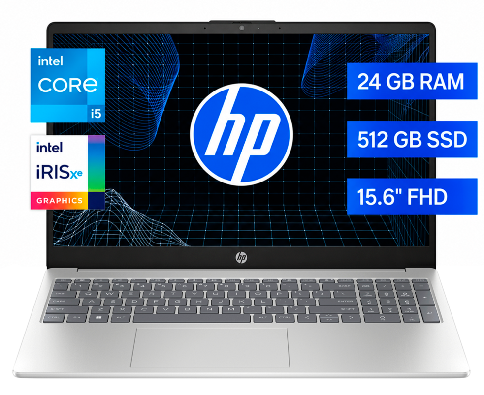 Laptops | HP B8LA9UA-24-ROW — Laptop B8LA9UA, 15.6" 1920x1080 Full HD Táctil, Intel Core i5-1334U, 24GB, 512GB SSD, Windows 11 Home, Inglés