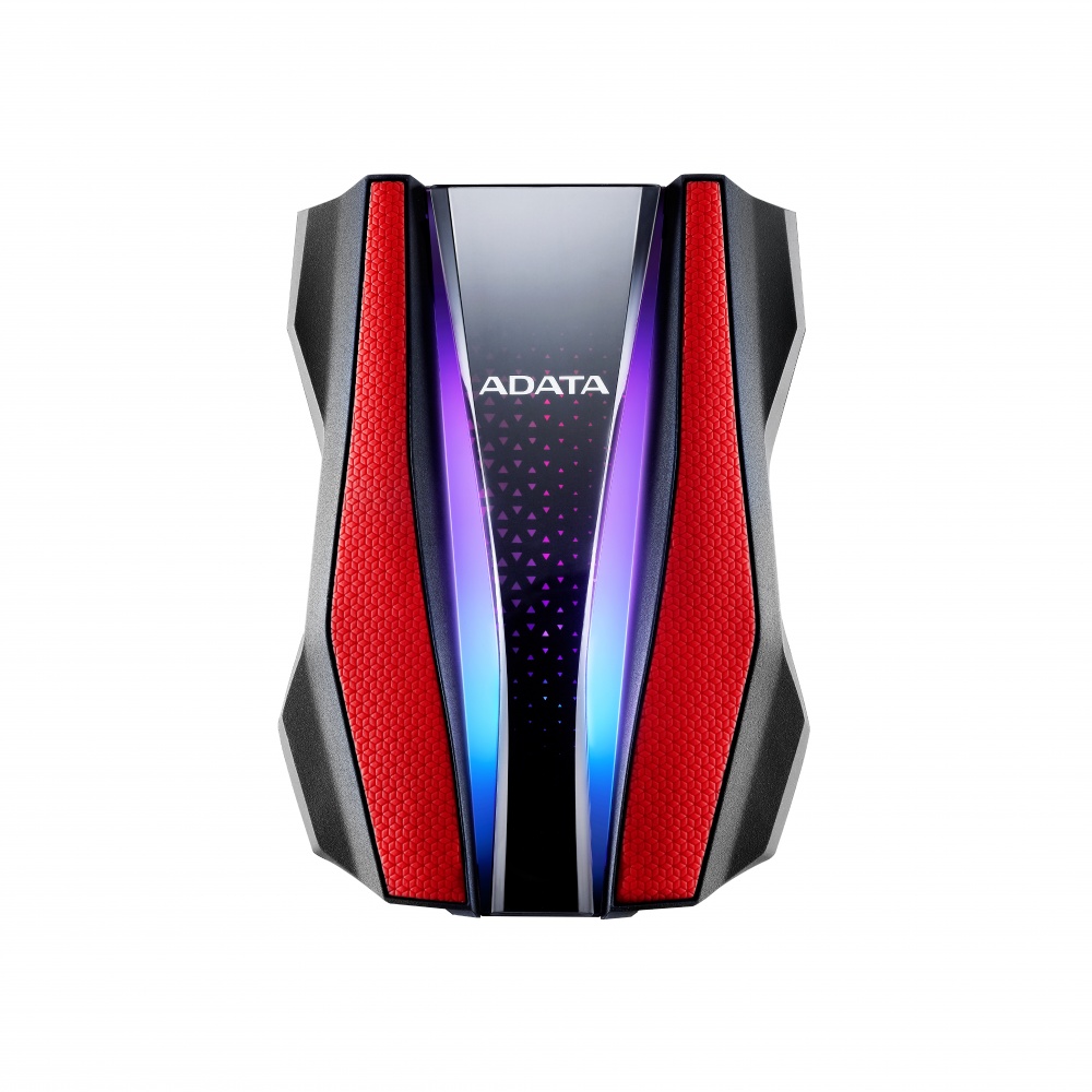 Discos Duros Externos | ADATA AHD770G-2TU32G1-CRD — Disco Duro Externo HD770G RGB 2.5", 2TB, USB, Rojo, A Prueba de Agua, Polvo y Golpes