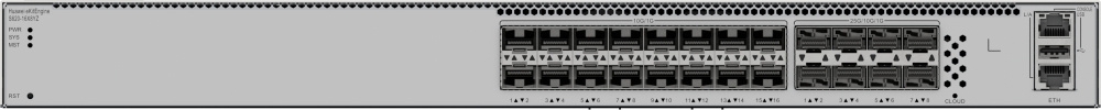 Switches | HUAWEI S620-16X8YZ — Switch , 1 Puertos Fast Ethernet 10/100, 16 Puertos SFP, 8 Puertos QSFP28, 1168 Gbit/s, 64000 Entradas, Administrado