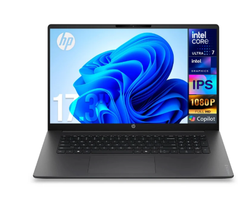 Laptops | HP 17-DG0107DX-ROW — Laptop OmniBook 3, 17.3" 1920x1080 Full HD, Intel Core Ultra 7 255U, 16GB, 512GB SSD, Windows 11 Home, Inglés