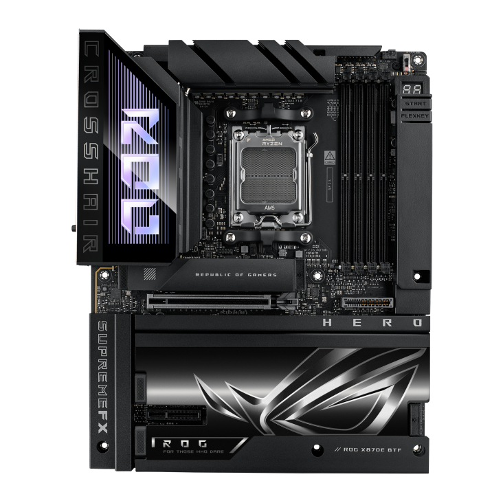Tarjetas Madre | ASUS ROG CROSSHAIR X870E HERO BTF — Tarjeta Madre X870E HERO BTF, ATX, Socket AM5, AMD X870E, 256GB DDR5, HDMI para AMD
