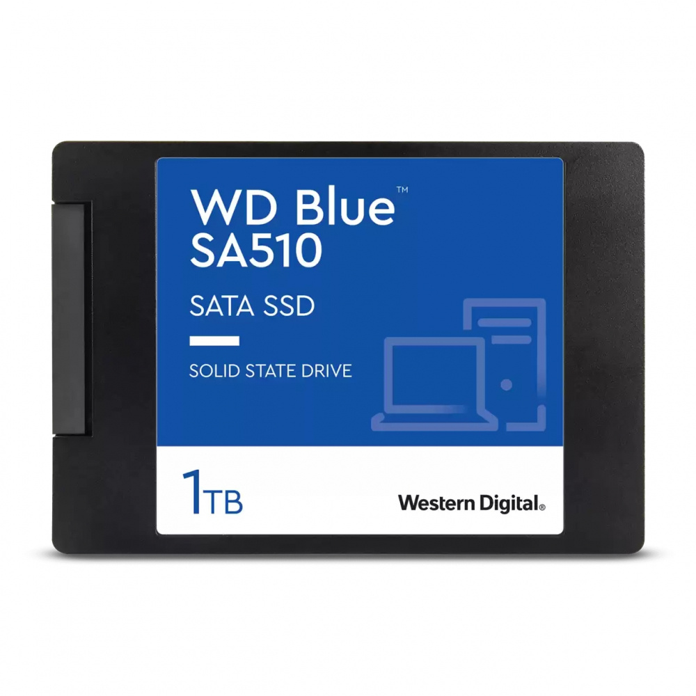 SSD | WESTERN DIGITAL WDS100T3B0A — SSD WD Blue SA510, 1TB, 2.5", SATA III, 520 MB/s Escritura, 560 MB/s Lectura
