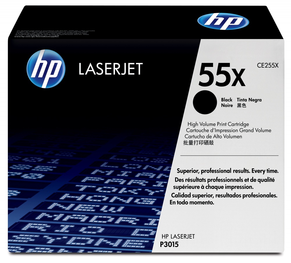 Tóner | HP CE255X — Tóner 55X Alto Rendimiento Negro, 12.500 Páginas