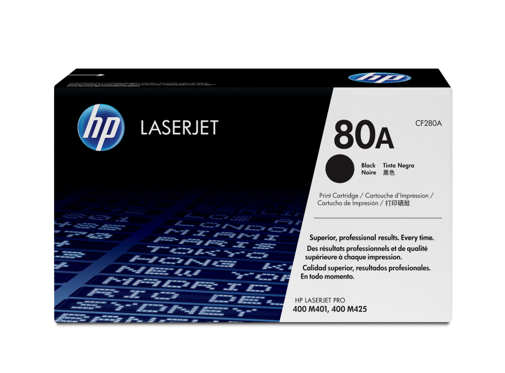 Tóner | HP CF280A — Tóner 80A Negro, 2.700 Páginas