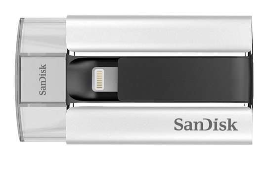 Memorias USB | SANDISK SDIX-016G-G57 — Memoria USB IXpand, 16GB, USB-A/Lightning 2.0, Negro/Plata