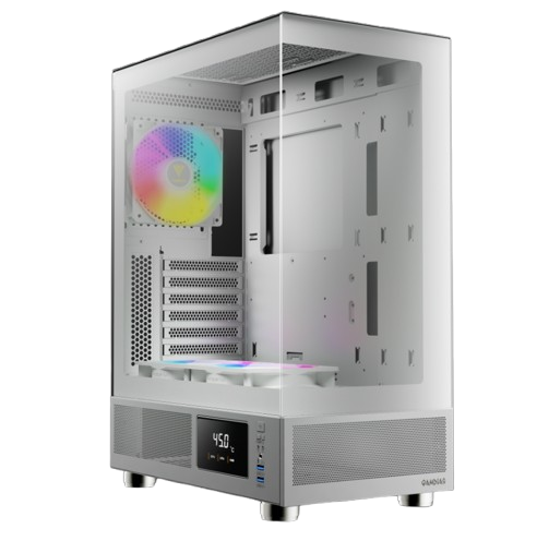 Gabinetes | GAMDIAS GD-ATLAS E1 WH — Gabinete ATLAS E1 WH, Midi-Tower, ATX/Micro-ATX/Mini-ITX, USB 3.0, sin Fuente, 3 Ventiladores Instalados, Blanco