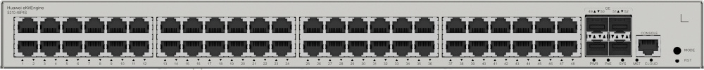 Switches | HUAWEI S310-48P4S — Switch Gigabit Ethernet , 48 puertos 10/100/1000 Mbps (PoE) + 4 Puertos SFP, 104Gbit/s, 16.000 Entradas - Administrable