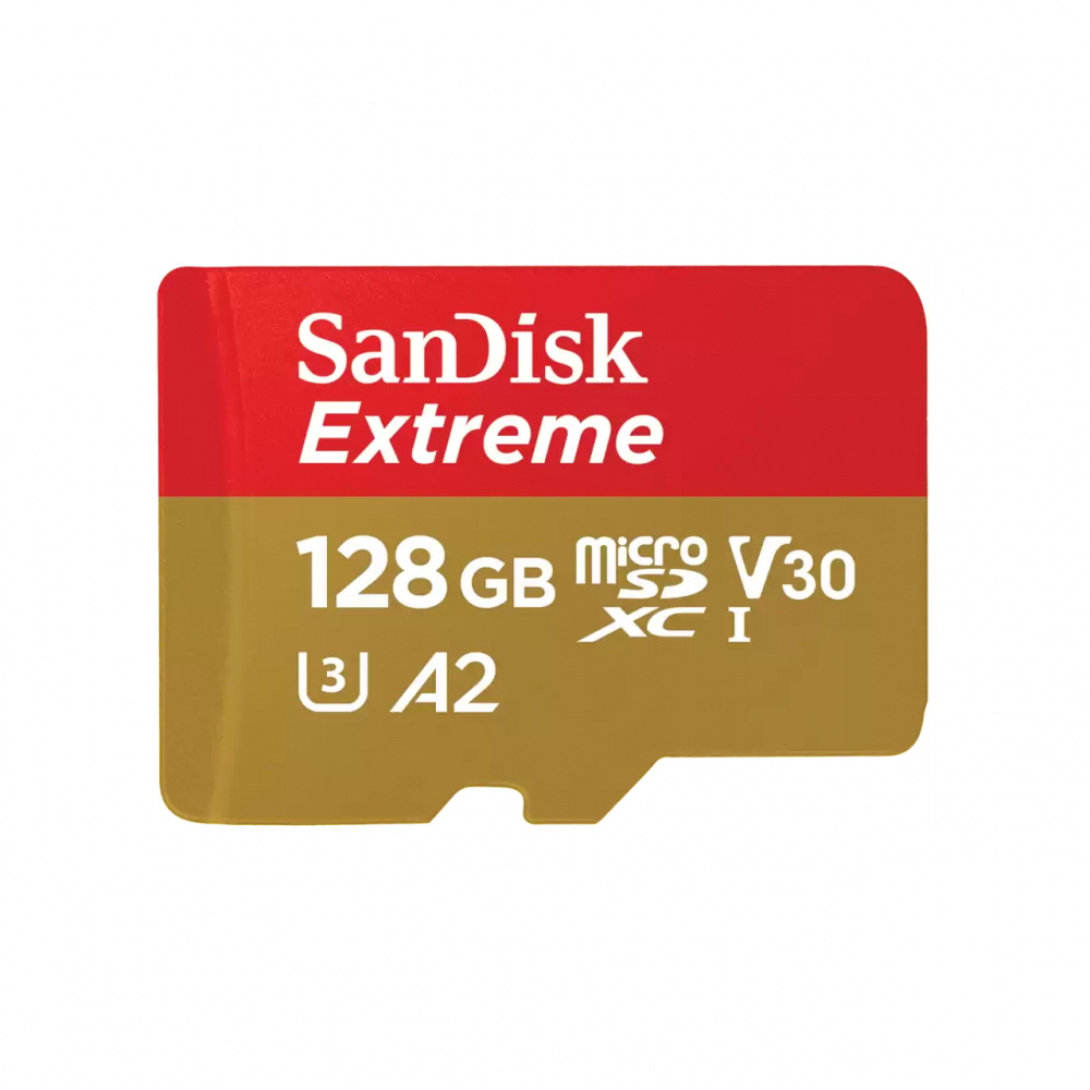 Memorias Flash | SANDISK SDSQXAA-128G-GN6MA — Memoria Flash Extreme, 128GB MicroSDXC UHS-I Clase 10, con Adaptador