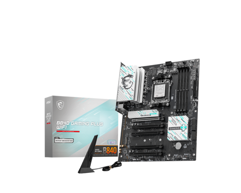 Tarjetas Madre | MSI B840 GAMING PLUS WIFI — Tarjeta Madre GAMING PLUS WIFI, ATX, Socket AM5, AMD B840, 256GB DDR5, HDMI para AMD