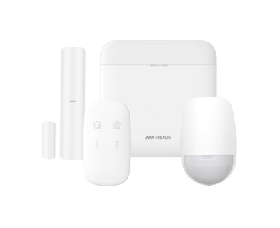 Kits de Alarma | HIKVISION DS-PWA48-KSDV2 — Kit Sistema de Alarma AXP RO con GSM, Inalámbrico - Incluye 1 Hub/2 Sensores PIR/3 Contactos Magnéticos mini/1 Control Remoto/1 Sirena