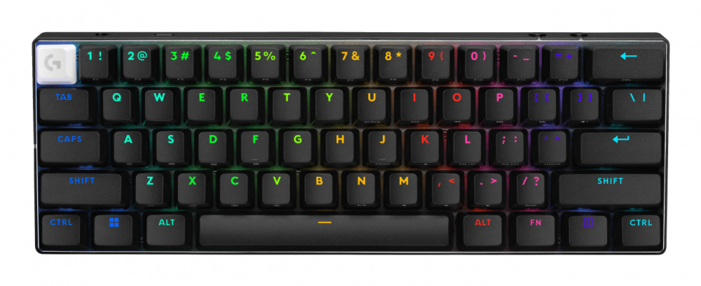 Teclados | LOGITECH 920-011902 — Teclado Gamer PRO X 60 LED RGB 60%, Teclado Mecánico, GX Brown, Inalámbrico, USB/RF Inalámbrico/Bluetooth, Negro, Inglés