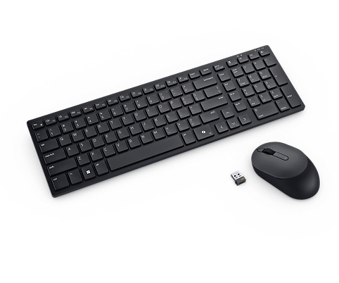Kits de Teclado y Mouse | DELL KM555-BLK-LTN — Kit de Teclado y Mouse PRO KM555, Inalámbrico, RF Inalámbrico/Bluetooth, Negro, Español