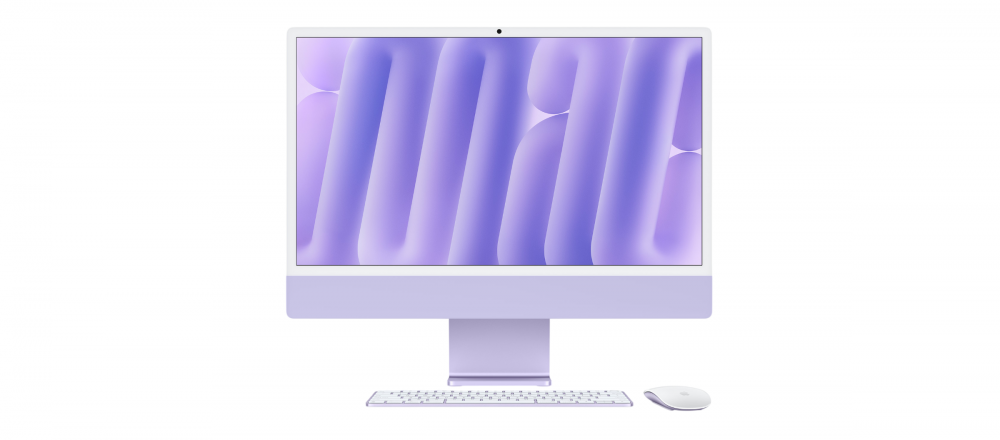 iMac | APPLE IM_M4_16GB_256GB_8N_8G_7078_24_MO — iMac Retina 24", M4 (CPU 8 Núcleos y GPU 8 Núcleos), 16GB, 256GB, Morado