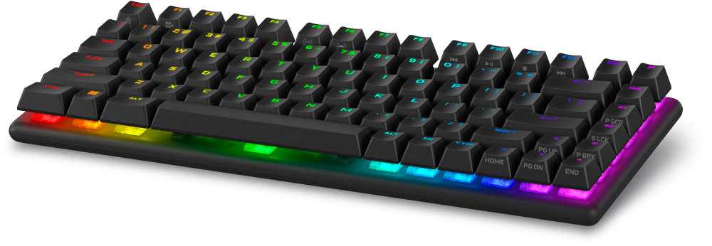 Teclados | ALIENWARE PRO-KB-G-WW — Teclado Gamer Pro Wireless LED RGB 75%, Teclado Mecánico, Linear, Inalámbrico, USB/RF Inalámbrico/Bluetooth, Negro, Inglés