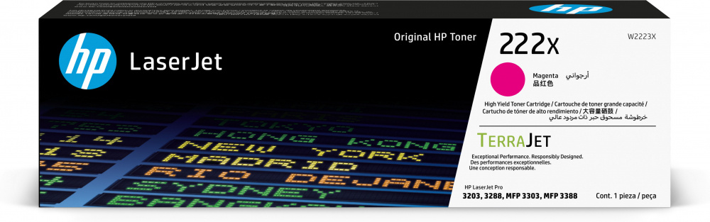 Tóner | HP W2223X — Tóner 222X Alto Rendimiento Magenta, 2.500 Páginas