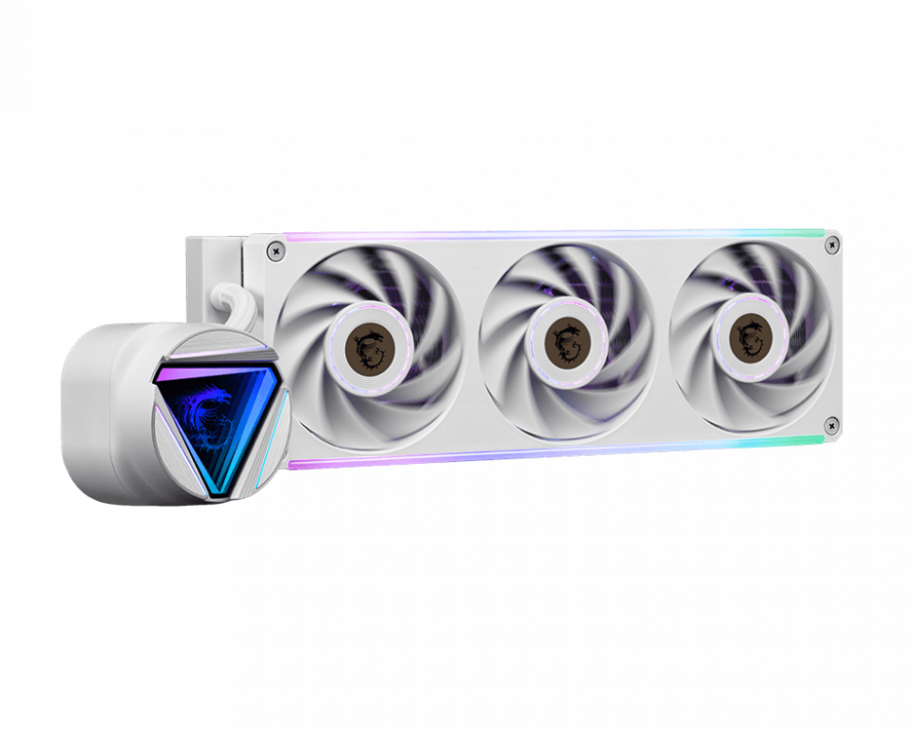 Enfriamiento Líquido | MSI MAG CORELIQUID C360 V2 WHITE — Enfriamiento Líquido para CPU, 3x 120mm, hasta 1900RPM, Blanco