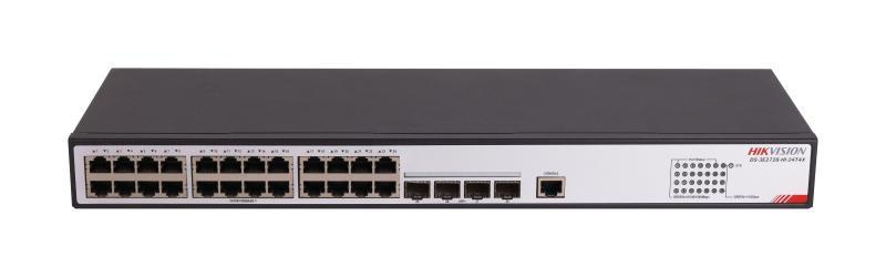 Switches | HIKVISION DS-3E2728-HI-24T4X — Switch , 24 Puertos Gigabit Ethernet 10/100/1000, 216 Gbit/s, 32000 Entradas, Administrado