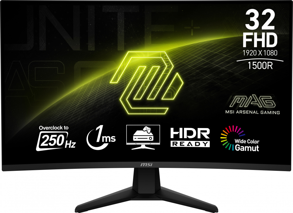 Monitores | MSI MAG 32C6X — Monitor Gamer Curvo LED VA 31.5", 1920x1080 Full HD, 180Hz, HDMI/DisplayPort, Negro
