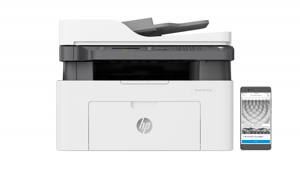 Multifuncionales | HP 4ZB84A — Multifuncional LaserJet 137FNW, Blanco y Negro, Láser, Inalámbrico, Print/Scan/Copy/Fax