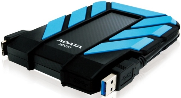 Discos Duros Externos | ADATA AHD710-1TU3-CBL — Disco Duro Externo DashDrive Durable HD710 2.5'', 1TB, USB 3.0, 5400RPM, Azul, A Prueba de Agua y Golpes - para Mac/PC