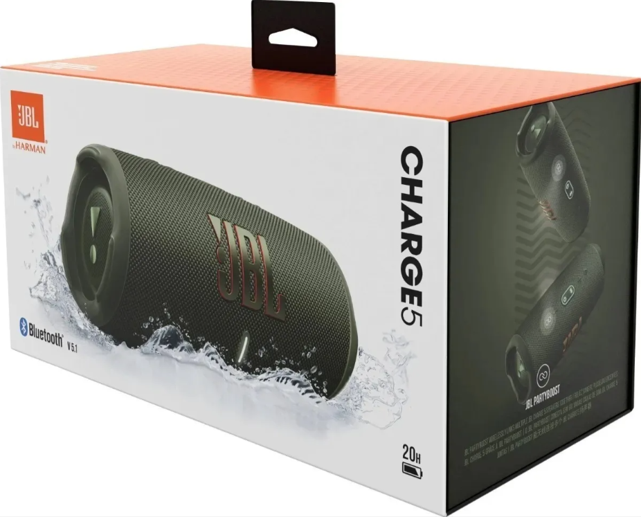 Bocinas Portátiles | JBL JBLCHARGE5GRNAM — Bocina Portátil Charge 5, Bluetooth, Inalámbrico, 30W RMS, USB, Verde Militar - Resistente al Agua