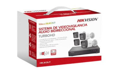 Kits de Vigilancia | HIKVISION HIK-3K-DL/T — Kit de Vigilancia de 4 Cámaras CCTV Bullet con Grabadora de 4 Canales