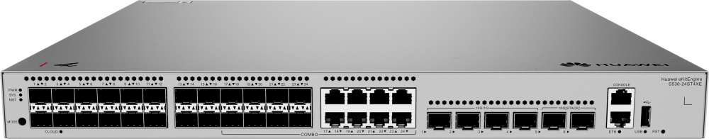 Switches | HUAWEI S530-24ST4XE — Switch Gigabit Ethernet , 8 Puertos RJ-45 10/100/1000 + 24 Puertos SFP + 4 Puertos SFP+, 176 Gbit/s, 32.000 Entradas - Administrable