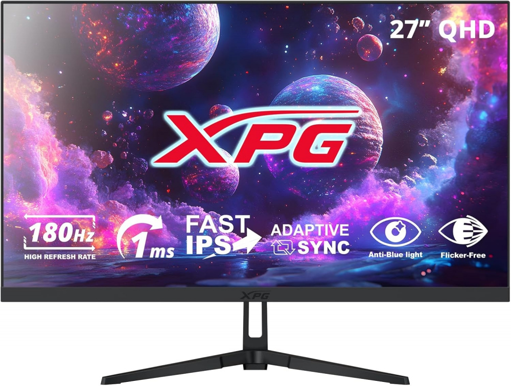 Monitores | XPG RIFT R27Q8 BK C MX — Monitor Gamer RIFT R27Q8 LED Fast IPS 27", 2560x1440, FreeSync, 180Hz, HDMI/DisplayPort, Negro