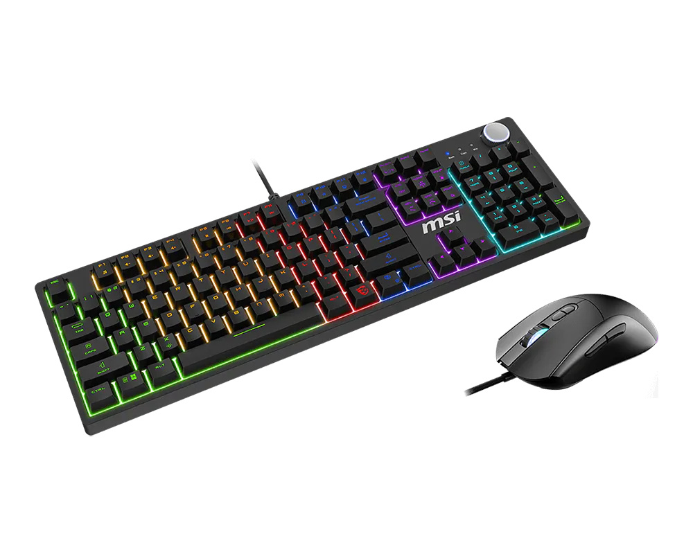 Kits de Teclado y Mouse | MSI FORGE GK320 COMBO — Kit Gamer de Teclado y Mouse GK320 COMBO, Alámbrico, USB, Negro, Inglés