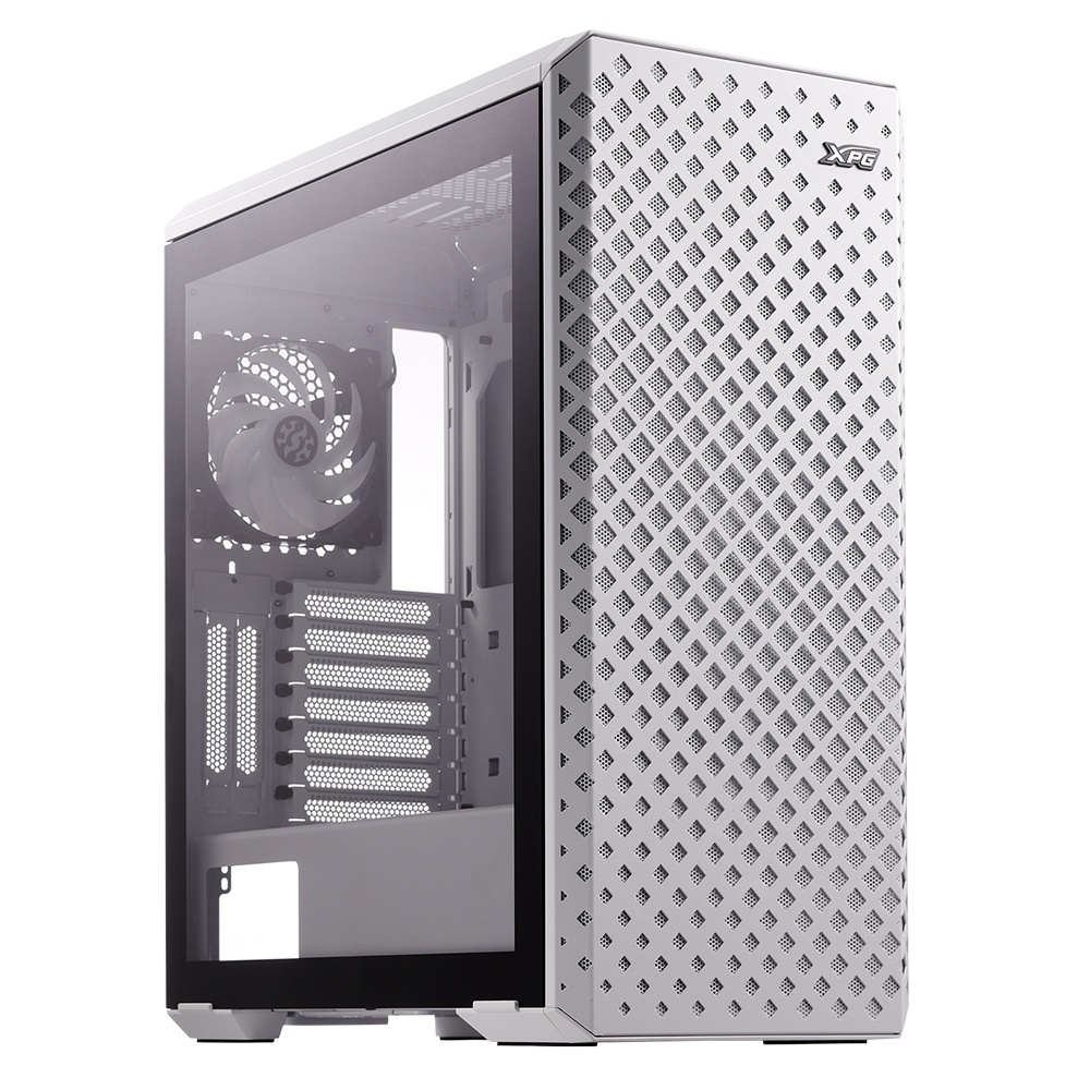 Gabinetes | XPG DEFENDER PRO-WHCWW — Gabinete Defender Pro, Midi-Tower, ATX/CEB/EATX/EEB/Micro-ATX/Mini-ITX, USB 3.0, sin Fuente, 3 Ventiladores Instalados, Blanco