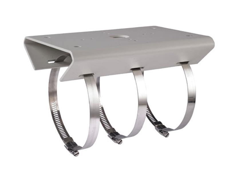 Brazos y Soportes | HIKVISION DS-1275ZJ-HWB/600MM — Soporte de Poste para Cámara PTZ, hasta 4kg, Plata