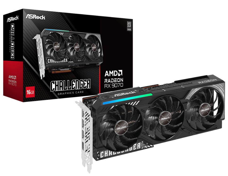 Tarjetas de Video | ASROCK RX9070 CL 16G — Tarjeta de Video AMD Radeon RX 9070 Challenger, 16GB 256-bit GDDR6, PCI Express x16 5.0, Mín. 650W