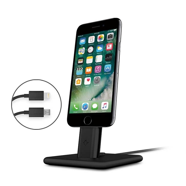 Bases y Soportes para iPad | TWELVE SOUTH 12-1627 — Soporte con Cargador para iPad/iPad Mini, Negro