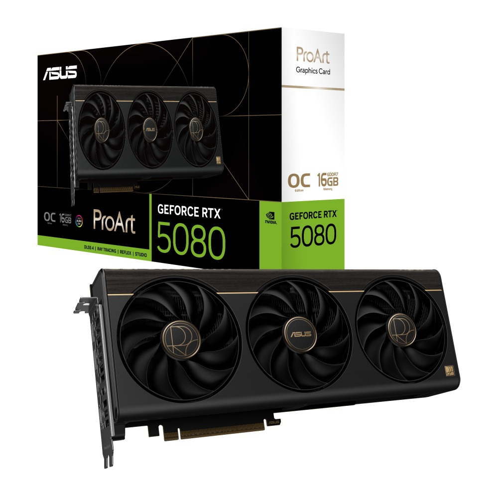 Tarjetas de Video | ASUS 90YV0N30-MVAA00 — Tarjeta de Video NVIDIA GeForce RTX 5080 ProArt OC Edition, 16GB 256-bit GDDR7, PCI Express 5.0, Mín. 850W