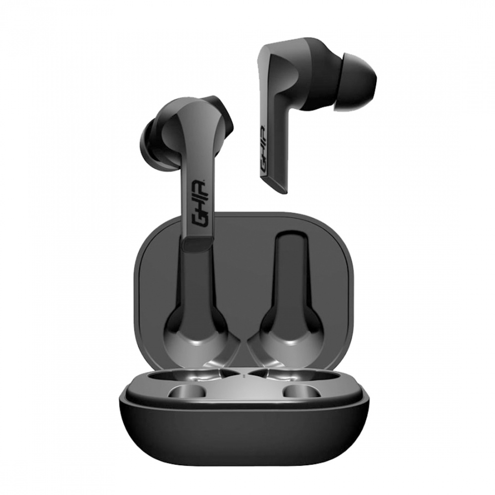 Audífonos Intrauriculares | GHIA GAC-186N — Audífonos Intrauriculares con Micrófono G.Pods, Inalámbrico, Bluetooth, Negro
