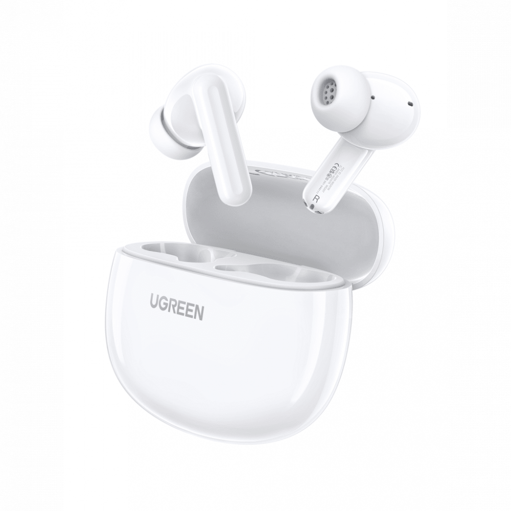 Audífonos Intrauriculares | UGREEN UG-45110 — Audífonos Intrauriculares con Micrófono 45110, Inalámbrico, Bluetooth, Cancelación de Ruido, Blanco