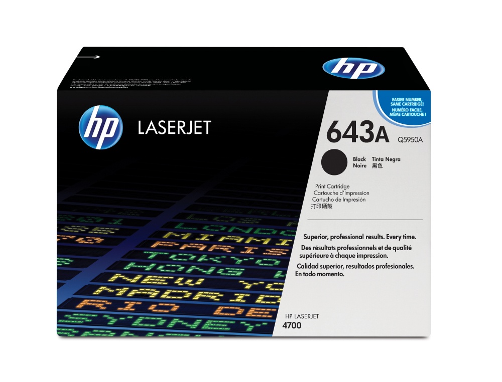 Tóner | HP Q5950A — Tóner 643A Negro, 11.000 Páginas