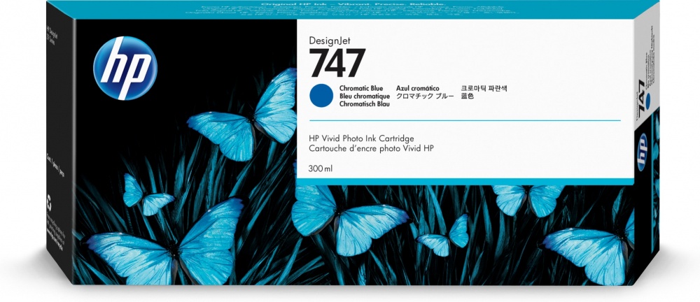 Cartuchos | HP P2V85A — Cartucho 747 Azul Cromático, 300ml