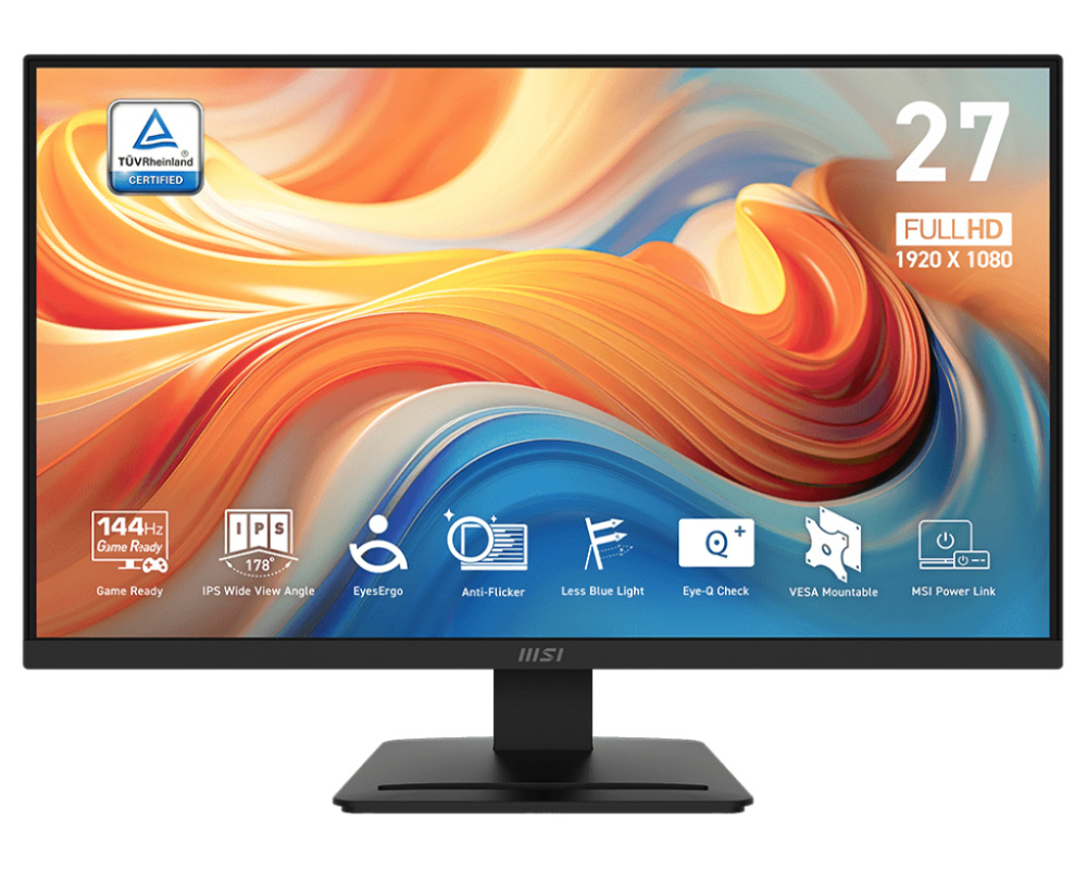 Monitores | MSI PRO MP273L E14 — Monitor LCD IPS 27", 1920x1080 Full HD, FreeSync, 144Hz, HDMI, Negro