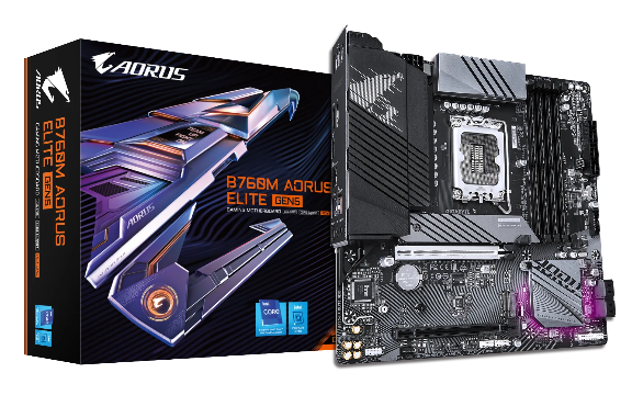 Tarjetas Madre | AORUS B760M A ELITE GEN5 — Tarjeta Madre B760M ELITE GEN5, Micro-ATX, LGA 1700, Intel B760, 256GB DDR5, HDMI/DP para Intel