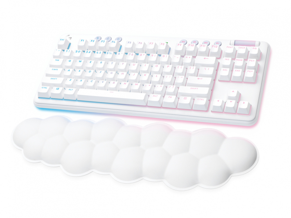 Teclados | LOGITECH 920-010453 — Teclado Gamer G715 LED RGB TKL, Teclado Mecánico, GX Brown, Inalámbrico, RF Inalámbrico/Bluetooth, Blanco, Inglés